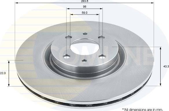 Comline ADC1811V - Disc frana aaoparts.ro