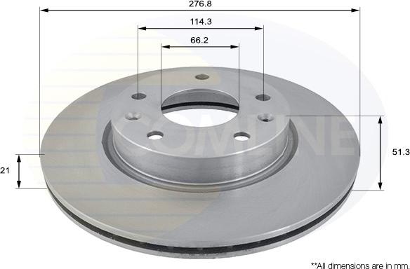 Comline ADC1309V - Disc frana aaoparts.ro