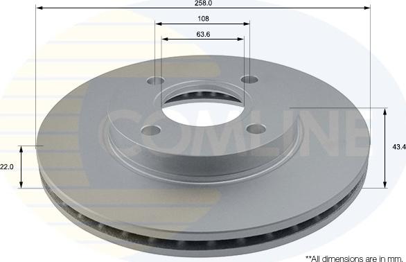 Comline ADC1206V - Disc frana aaoparts.ro