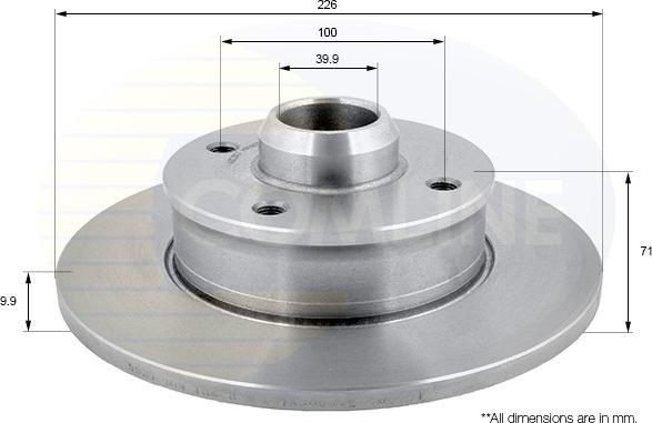 Comline ADC3007 - Disc frana aaoparts.ro