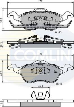 Comline CBP0490 - Set placute frana,frana disc aaoparts.ro