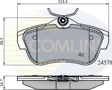 Comline CBP01622 - Set placute frana,frana disc aaoparts.ro