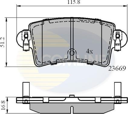 Comline CBP01036 - Set placute frana,frana disc aaoparts.ro