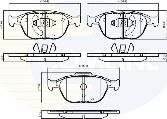 Comline CBP01150 - Set placute frana,frana disc aaoparts.ro