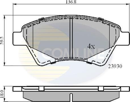 Comline CBP01160 - Set placute frana,frana disc aaoparts.ro