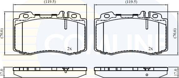 Comline CBP01117 - Set placute frana,frana disc aaoparts.ro