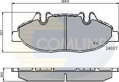 Comline CBP01305 - Set placute frana,frana disc aaoparts.ro