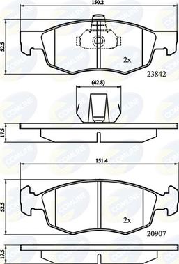 Comline CBP01221 - Set placute frana,frana disc aaoparts.ro