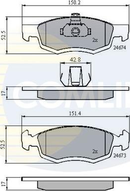 Comline CBP01791 - Set placute frana,frana disc aaoparts.ro