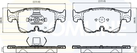 Comline CBP03424 - Set placute frana,frana disc aaoparts.ro