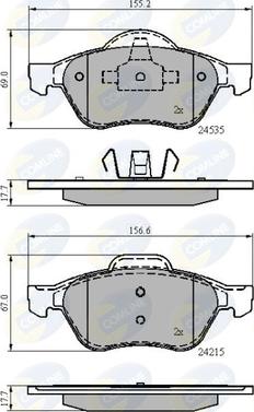 Comline CBP02017 - Set placute frana,frana disc aaoparts.ro