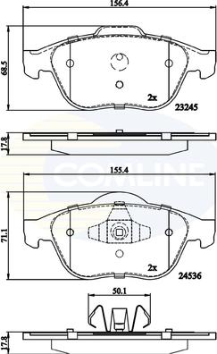 Comline CBP02020 - Set placute frana,frana disc aaoparts.ro