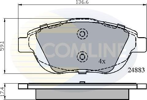 Comline CBP02027 - Set placute frana,frana disc aaoparts.ro