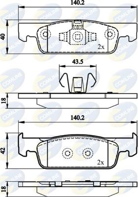 Comline CBP02144 - Set placute frana,frana disc aaoparts.ro