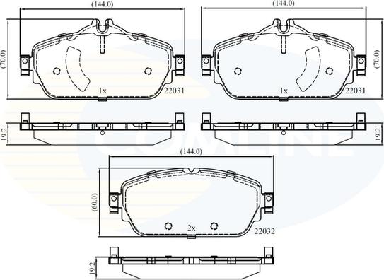 Comline CBP02346 - Set placute frana,frana disc aaoparts.ro