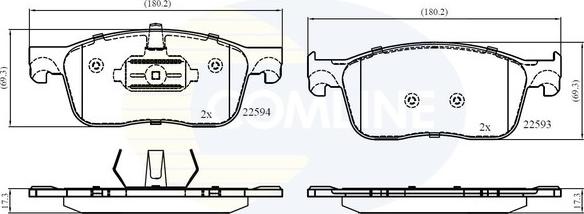 Comline CBP02354 - Set placute frana,frana disc aaoparts.ro