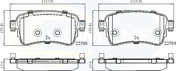 Comline CBP02351 - Set placute frana,frana disc aaoparts.ro