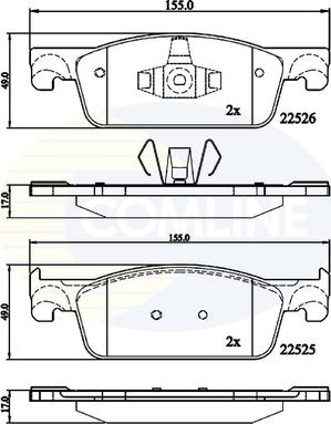 Comline CBP02316 - Set placute frana,frana disc aaoparts.ro