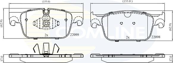 Comline CBP02374 - Set placute frana,frana disc aaoparts.ro