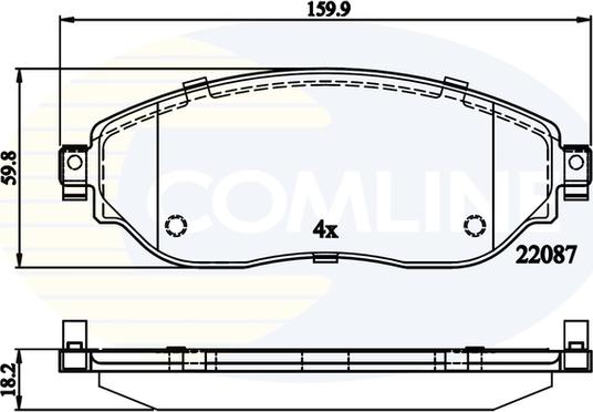 Comline CBP02285 - Set placute frana,frana disc aaoparts.ro