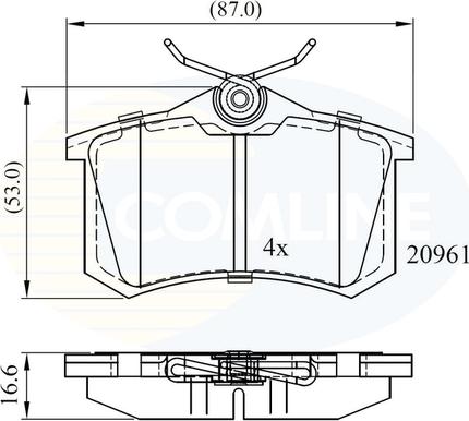 Comline CBP0797 - Set placute frana,frana disc aaoparts.ro