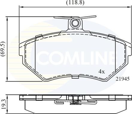 Comline CBP0736 - Set placute frana,frana disc aaoparts.ro