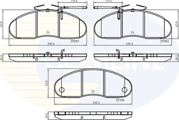 Comline CBP1991 - Set placute frana,frana disc aaoparts.ro