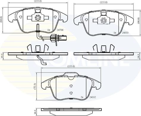 Comline CBP11591 - Set placute frana,frana disc aaoparts.ro