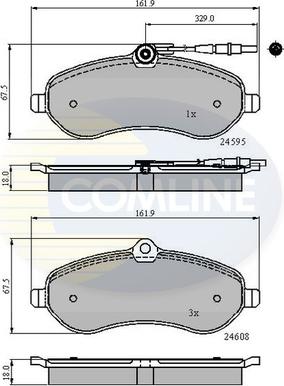 Comline CBP11621 - Set placute frana,frana disc aaoparts.ro