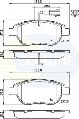 Comline CBP11038 - Set placute frana,frana disc aaoparts.ro