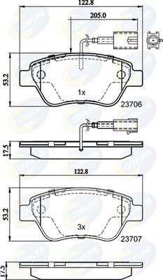 Comline CBP11037 - Set placute frana,frana disc aaoparts.ro