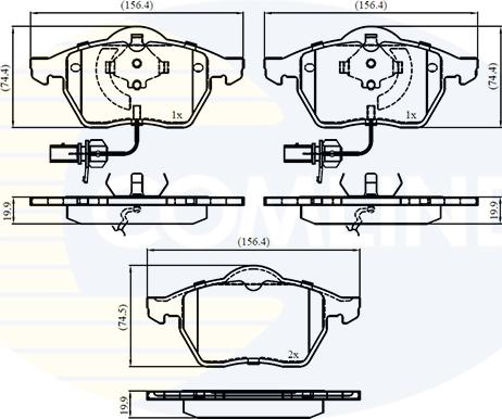 Comline CBP11025 - Set placute frana,frana disc aaoparts.ro