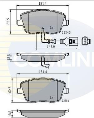 Comline CBP11147 - Set placute frana,frana disc aaoparts.ro