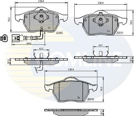 Comline CBP11111 - Set placute frana,frana disc aaoparts.ro