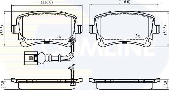 Comline CBP11313 - Set placute frana,frana disc aaoparts.ro