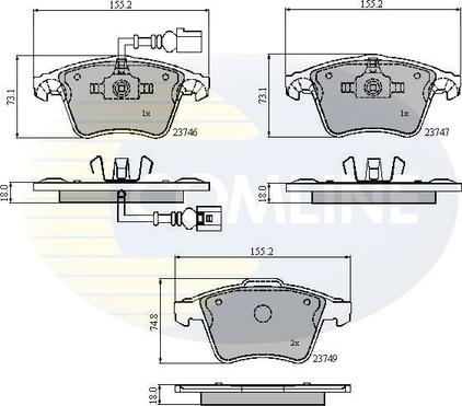 Comline CBP11312 - Set placute frana,frana disc aaoparts.ro