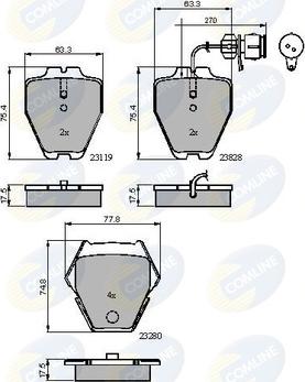 Comline CBP11770 - Set placute frana,frana disc aaoparts.ro