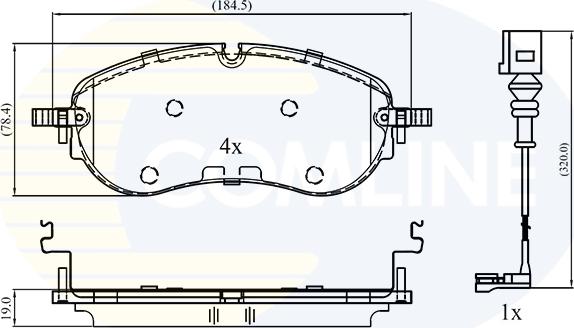 Comline CBP13413 - Set placute frana,frana disc aaoparts.ro