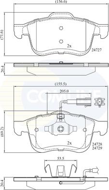 Comline CBP12032 - Set placute frana,frana disc aaoparts.ro