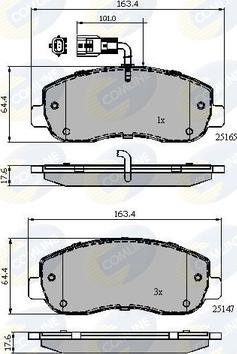 Comline CBP12106 - Set placute frana,frana disc aaoparts.ro