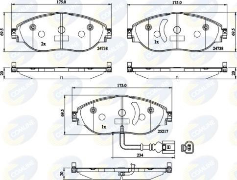 Comline CBP12201 - Set placute frana,frana disc aaoparts.ro