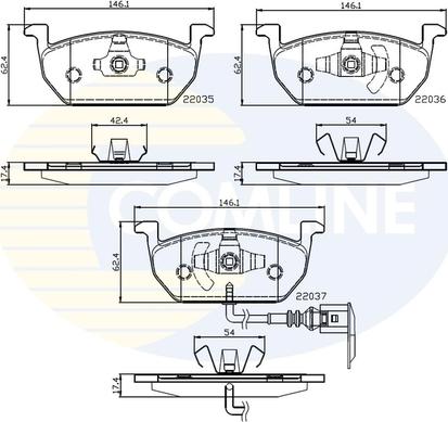 Comline CBP12224 - Set placute frana,frana disc aaoparts.ro