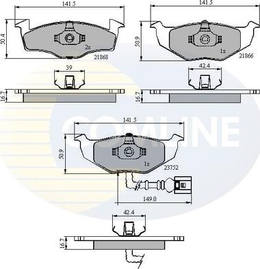 Comline CBP1707 - Set placute frana,frana disc aaoparts.ro