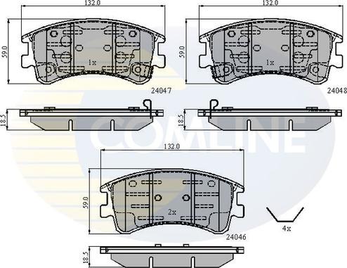 Comline CBP3950 - Set placute frana,frana disc aaoparts.ro