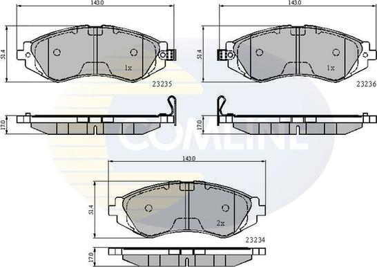 Comline CBP3435 - Set placute frana,frana disc aaoparts.ro