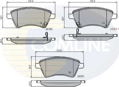 Comline CBP31513 - Set placute frana,frana disc aaoparts.ro