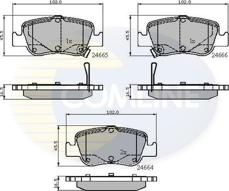 Comline CBP31572 - Set placute frana,frana disc aaoparts.ro