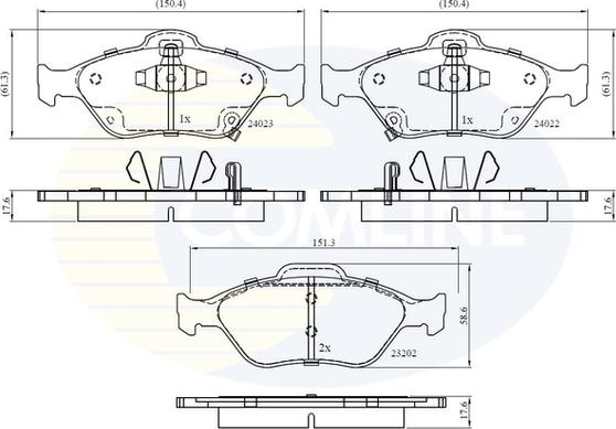 Comline CBP31637 - Set placute frana,frana disc aaoparts.ro