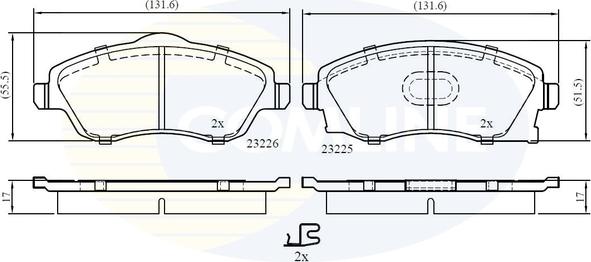 Comline CBP31112 - Set placute frana,frana disc aaoparts.ro