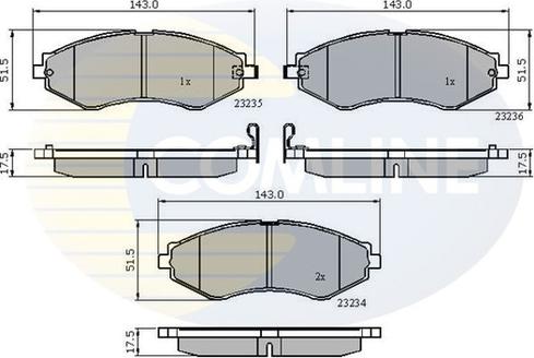 Comline CBP31189 - Set placute frana,frana disc aaoparts.ro